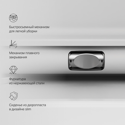 картинка C50A1700MWSC Inspire V2.0 подвесной унитаз FlashClean с сиденьем микролифт, бел мат от магазина Сантехстрой