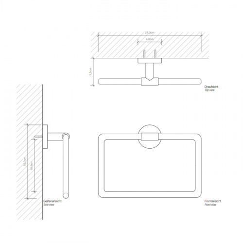 картинка Decor Walther Basic HTR Полотенцедержатель кольцо, цвет: хром от магазина Сантехстрой