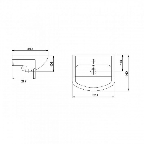 картинка Комплект мебели для ванной Grossman Eco Line 50 105206 Белый Дуб сонома от магазина Сантехстрой