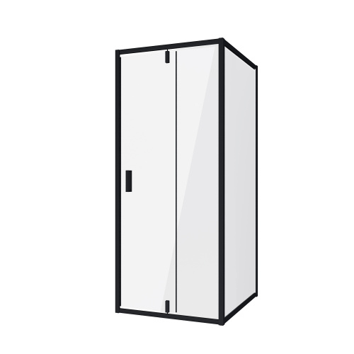 картинка Душевое ограждение Niagara Nova NG-83-10AB-A100B (100х100х195) квадрат,черный,дверь распашная,стекло прозрачное,2 места от магазина Сантехстрой