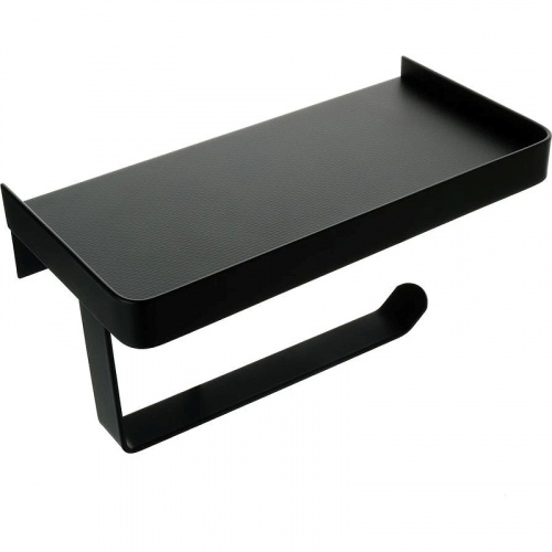 картинка Бумагодержатель с полкой для телефона черный Fixsen Hotel (FX-31011B) от магазина Сантехстрой