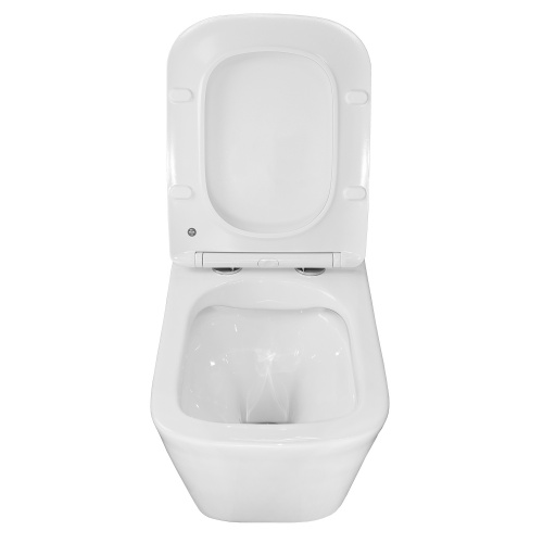 картинка Унитаз подвесной Azario Hugo 350х480х363, безободковый, с быстросъемным сиденьем микролифт (AZ-3103) от магазина Сантехстрой