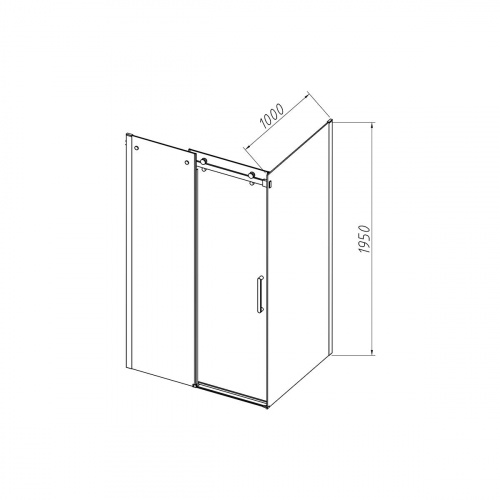 картинка Душевой уголок Como-N VSR-4CN1012CL, 1200*1000, хром, стекло прозрачное от магазина Сантехстрой