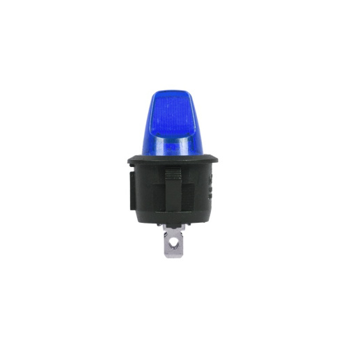 картинка Выключатель клавишный круглый 250V 6А (3с) ON-OFF синий REXANT (перепак.  из 12в) от магазина Сантехстрой