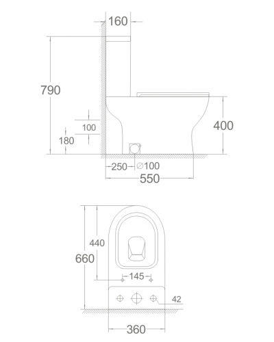 картинка Agger AT03000 унитаз-компакт безободковый, сиденье с микролифтом от магазина Сантехстрой
