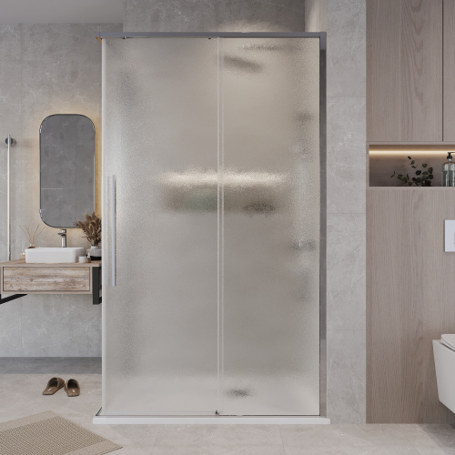 картинка Душевое ограждение Grossman Galaxy 300.K33.01.9080.10.02 (90х80х195) прямоугольник,раздвижная,хром,стекло шиншилла, 1 место от магазина Сантехстрой