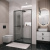 картинка Дверь в нишу 100.K33.05.120.21.02 Style (120*195) черный матовый, стекло шиншилла, 1 место от магазина Сантехстрой