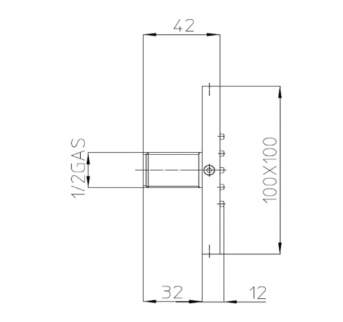 картинка Bossini  Cubic Flat  Г/м настенная форсунка 10*10 см, цвет: черный матовый от магазина Сантехстрой