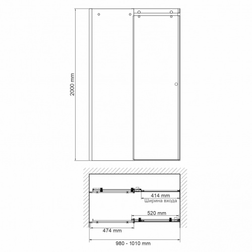картинка Vils 56R12 Душевая дверь от магазина Сантехстрой