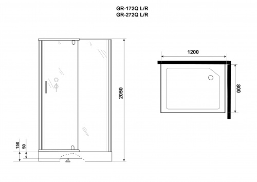 картинка Душ.каб. GR272QL (120*80*205) GROSSMAN Classic 4 места от магазина Сантехстрой