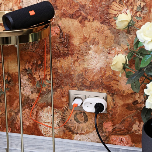 картинка Двойник электрический 10А без заземления,  белый REXANT от магазина Сантехстрой