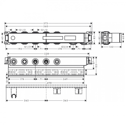 картинка AX  Скрытая часть для термостата Select, для 3 потребителей от магазина Сантехстрой