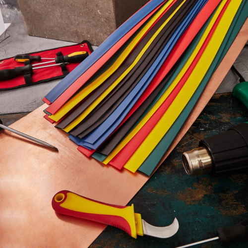 картинка Набор термоусаживаемых трубок ТУТ нг 20,0/10,0мм,  пять цветов,  упаковка 25 шт.  по 1м REXANT от магазина Сантехстрой