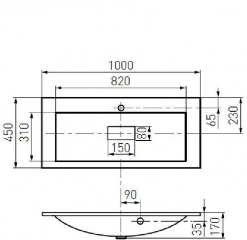 картинка Раковина Акватон Премьер М 100 1A70473KPR010 от магазина Сантехстрой