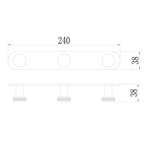 картинка Планка с крючками (3 крючка) Savol (S-002173C) от магазина Сантехстрой