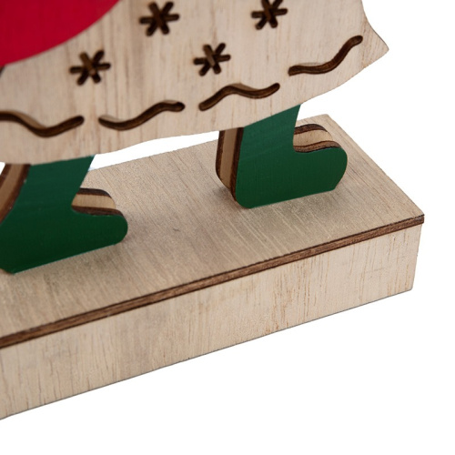 картинка Деревянная фигурка с подсветкой Дед Мороз 18 см NEON-NIGHT от магазина Сантехстрой