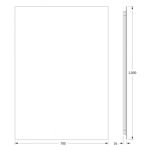 картинка Зеркало с фацетом и LED-подсветкой настенное GLOW DEFESTO 70x100 см, DF 2519 от магазина Сантехстрой