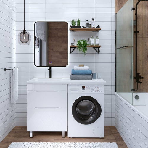 картинка Раковина Grossman Madera Камилла 120 L 1101003 на стиральную машину Белая от магазина Сантехстрой