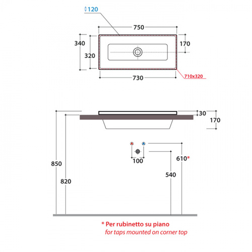 картинка Globo Stockholm Раковина 75x34х17 см, без отв., цвет: белый от магазина Сантехстрой