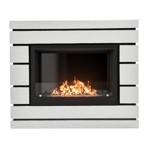 картинка Каминокомплект: Биокамин Firelight BFP/P-2520, портал Moderno 25 шпон белый дуб от магазина Сантехстрой