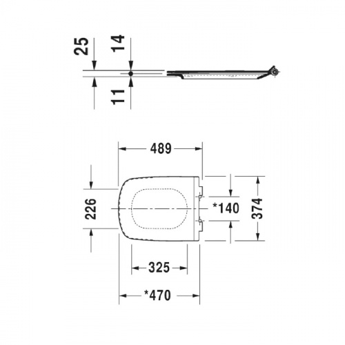 картинка Duravit DuraStyle Сиденье для унитаза съемное, удлиненное исполнение, петли: нерж. Сталь, с автоматическим закрыванием от магазина Сантехстрой