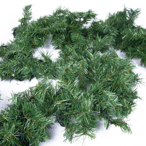 картинка Еловый шлейф искусственный 2,7 м теплое белое свечение 80 LED от магазина Сантехстрой