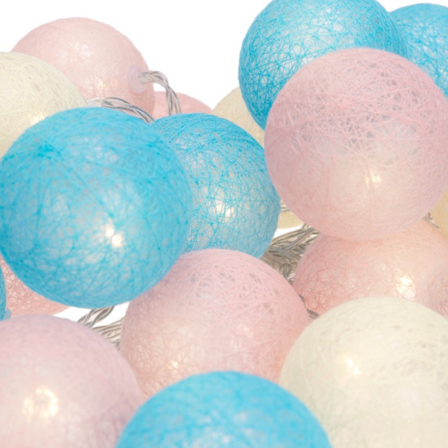 картинка Тайские фонарики Перламутр 5м,  25LED,  прозрачный ПВХ,  цвет свечения теплый белый,  питание USB NEON-NIGHT от магазина Сантехстрой