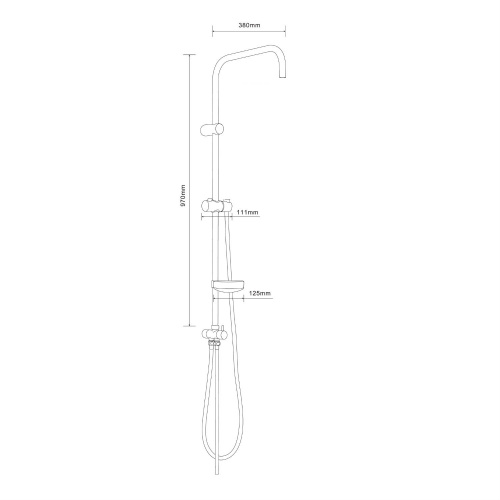 картинка Orange s-bar штанга для душевой системы, хром от магазина Сантехстрой