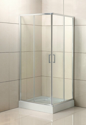 картинка Душевой уголок BelBagno Uno 85х85 UNO-195-A-2-85-C-Cr профиль Хром стекло прозрачное от магазина Сантехстрой