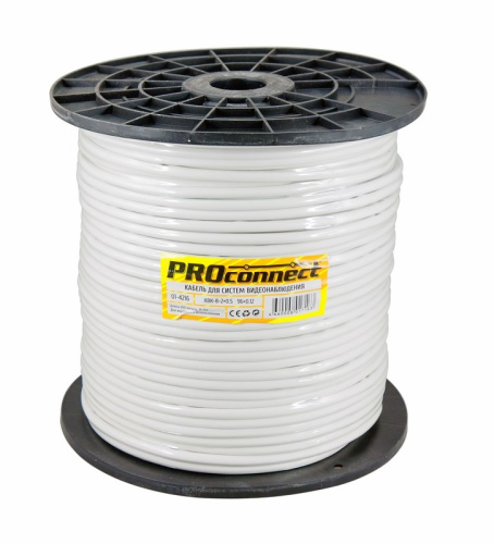 картинка Кабель КВК-В-2+2x0,50 мм² (Cu/CCA) (96) белый,  200 м,  PROconnect от магазина Сантехстрой