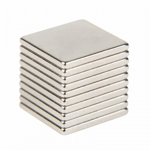 картинка Неодимовый магнит прямоугольник 10х10х1 мм сцепление 0,6 кг (Упаковка 10 шт) Rexant от магазина Сантехстрой