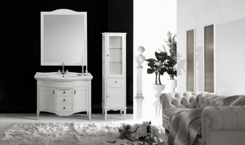 картинка Шкаф пенал Cezares Milady 43 R MILADY.COLO.BLO.DX Bianco laccato opaco от магазина Сантехстрой