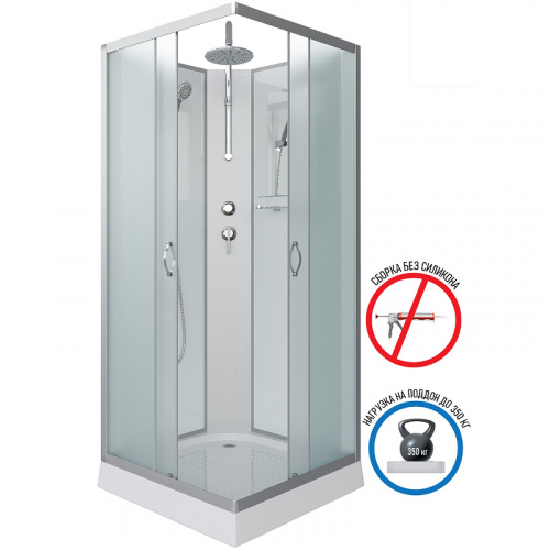 картинка Душевая кабина Niagara Classic 90х90 NG-1101-14BKT без гидромассажа от магазина Сантехстрой