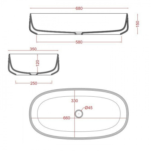 картинка ARTCERAM COGNAC Раковина настольная 68x35 см, цвет белый, Saniglaze от магазина Сантехстрой
