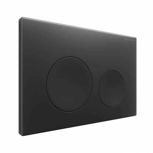 картинка Клавиша смыва для инсталляции Terminus Classic кнопка круг цвет чёрный матовый от магазина Сантехстрой