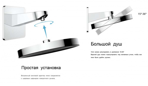 картинка Верхний душ Inspire VSHD-3I3CCH, хром от магазина Сантехстрой