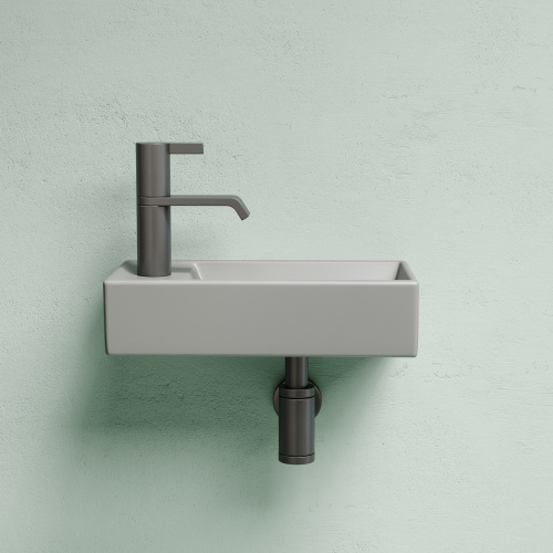 картинка CN6051RMH Умывальник подвесной прямоугольный (чаша справа, отверстие под смеситель слева) цвет антра от магазина Сантехстрой