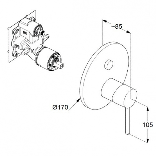 картинка Душевой комплект 7 в 1 KLUDI BOZZ керамический картридж, верхний душ 300 мм, белый матовый (386585376) от магазина Сантехстрой