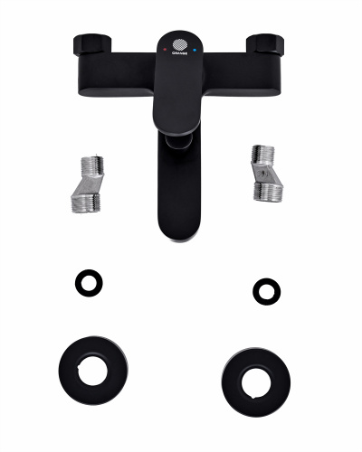 фото orange vesper m10-100b однозахватный смеситель для ванны/душа, без аксессуаров, черный