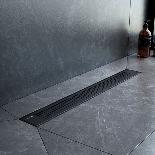 картинка W02SC-P11-060-01BM PrimeFlow Трап для душа линейный универс затвор Cut Gradient 60см цвет черн мат от магазина Сантехстрой