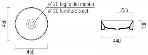 картинка Раковина 45x45 см GSI Kube X 942711 от магазина Сантехстрой
