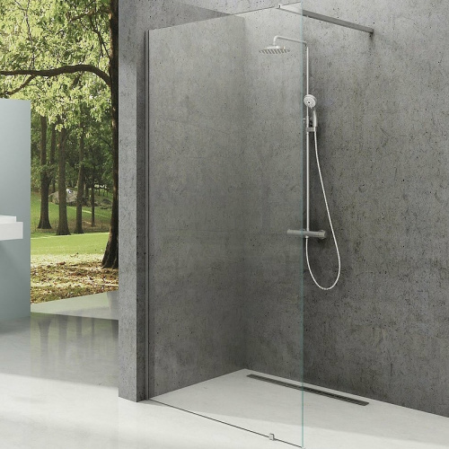 картинка Душевая перегородка Ravak Walk-In Wall 140 GW9WM0C00Z1 профиль Хром стекло Transparent от магазина Сантехстрой