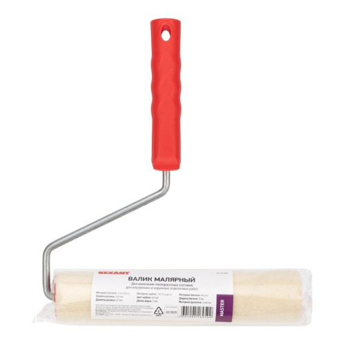 картинка Валик велюр,  ворс 5 мм,  ширина ролика 240 мм,  Ø 42 мм,  бюгель 8 мм серия «Мастер» REXANT от магазина Сантехстрой