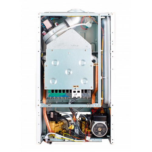 картинка Котел газовый MIZUDO MAESTRO GEM M24Т настенный, 2 конт., OPT, стеклянная сенсорная панель, голубая от магазина Сантехстрой