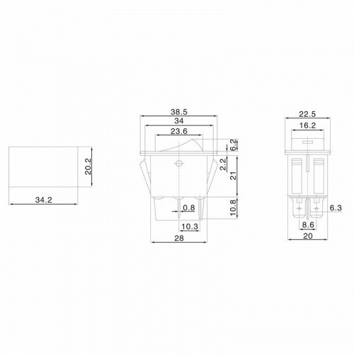 картинка Выключатель клавишный 12V 35А (4с) ON-OFF с красной LED подсветкой (ASW-17D) REXANT от магазина Сантехстрой