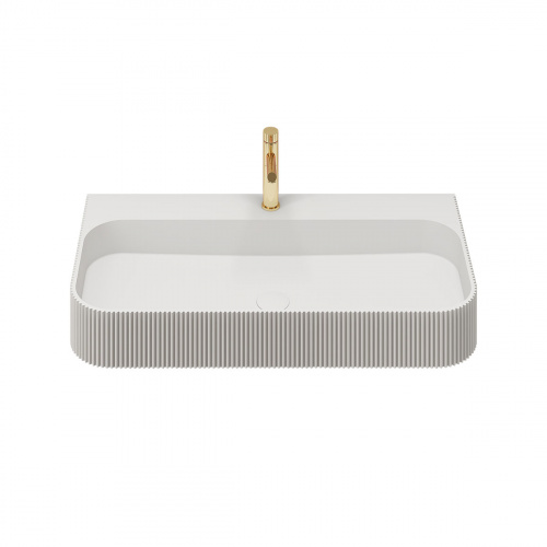 картинка Раковина Solid Surface Vincea VWB-6SG75MW, 750*460*120, подвесная, цвет белый матовый от магазина Сантехстрой