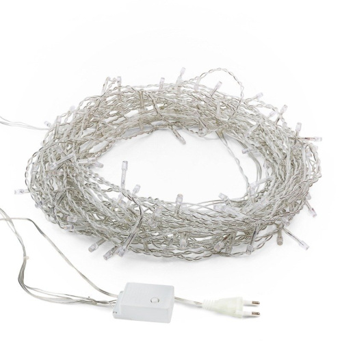 картинка Гирлянда Светодиодная Дождь 3х2 м 240 LED,  прозрачный ПВХ,  с контроллером,  теплое белое свечение NEON-NIGHT от магазина Сантехстрой