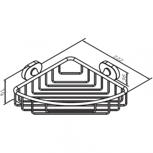 картинка A7434800 Sense L, Корзина для душа угловая, хром от магазина Сантехстрой