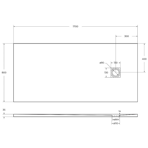 картинка Душевой поддон из искусственного камня BelBagno Uno 170x80 TRAY-MR-UNO-AH-170/80-35-W Белый от магазина Сантехстрой
