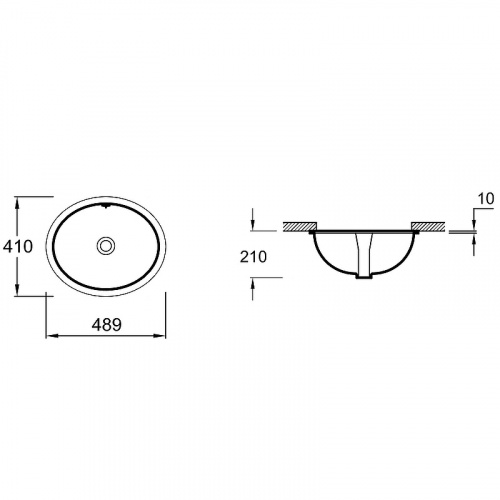 картинка Раковина Jacob Delafon Caxton 49 E2210-0 Белая от магазина Сантехстрой